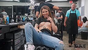 Naughty Barber Shop Employee Having - Parker Ambrose And Lucky Anne