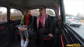 Euro Cabbie Fucks Two Identical Teen 18+ Girls On Backseat