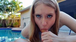 Poolside Facial For Cock Hungry Stepsis 720 MP4