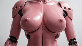 Pink Sex Bot Showcasing Boobs for Your Pleasure - Up-close POV