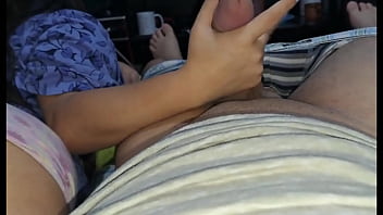 My Stepsis Assists Me In Self-Fuck As She Shows Her Gigantic Crotch