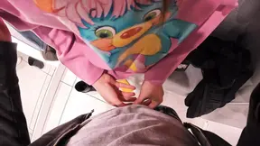 Racy Mall Encounter: Locker Room Blowjob & Fitting Room Risque Action
