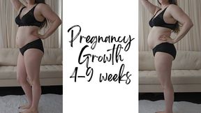 Pregnancy Growth 4 to 9 Weeks - A compilation video featuring Pregnant Belly, Growing Belly, Expansion and Breeding Kink ft MILF Sassypantz