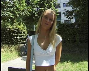 Blonde Cutie Tina Pisses in the Bucket