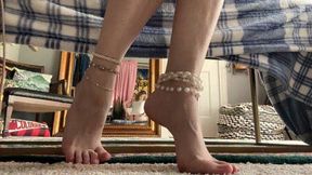 Under Desk Bare Foot Ignore with MistressVictoria (FOOT WORSHIP) (RIPOFF) (SLAVE TRAINING) (ANKLE JEWELRY) (BAREFOOT)
