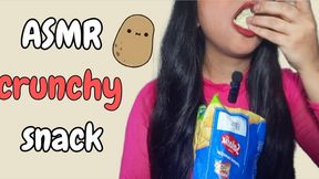 ASMR chewing crunchy snack
