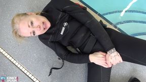 Wetsuit Chastity: Poolside Play Frustration in My 8mm Arctic Suit - WMV