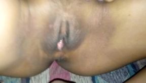 Fuck her pussy until her clit is wet.