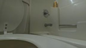 Teenie Swims in Giantess Toilet POV 4k