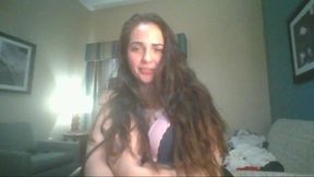 Long Dark Hair Girl Teases