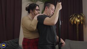 Chubby MILF loves younger dick in her pussy