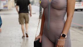See-through suit for my slutty milf look