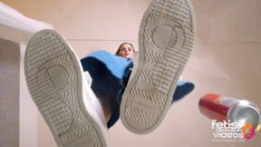 I'll crush you under my Adidas sneakers ( Giantess Floorviews with Lena C ) - 4K UHD MP4