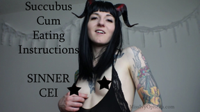 Succubus Cum Eating Instructions - Sinner CEI