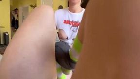 Middle-Aged Coworker's Fave Stepmom Loses Her Girdle After Getting Sacked on the Job Site