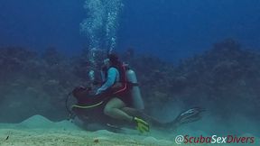Deep Sea Whore Teasing with a Mini Skirt by a Stunning Coral Display