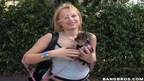 Newbie girl jumps on the Bang Bus and fucks they