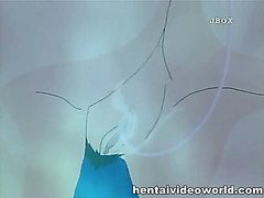 Nasty hentai girl blowing cocks underwater
