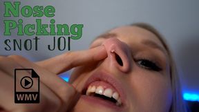 Snotty nose picking JOI WMV