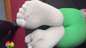 The white toe socks blast off!!