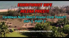 caribbean nude beach cuckold voyeur vacation day two! part 3 - giving random old man a handjob!!!