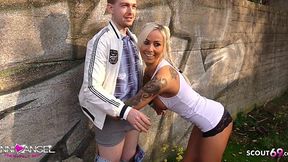 Young German Teen Anni Angel Gets Laid Outdoors by Cowgirl