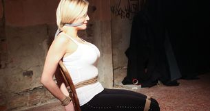 Victoria chair-tied and tit-grabbed
