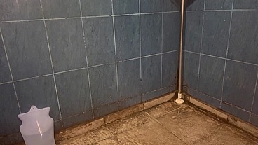 Pissing, enema and squirting while spray water from ass