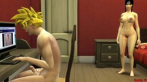 Housewife Catches Son Masturbating, Gets Fucked in Front of Husband