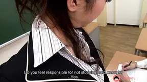 Japanese Teacher Julia Nanase Devours Student Cohorts Untamely In Classroom