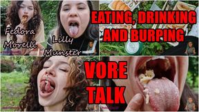 Mouth Belly and Burps Girl on Girl Mukbang
