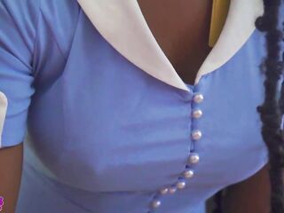 Sexually Excited waitress gives a sloppy oral sex to her recent customer