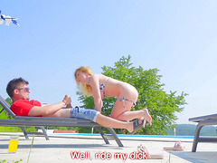 Hot milf pool cleaner substitutes hubby, gets a tip - XXX!