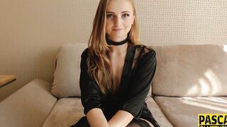 Bondage bombshell gets throat fuck