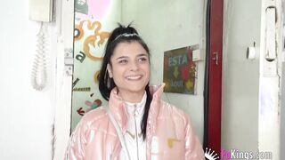 Virgin but big titted sexy gets her welcome to porn with