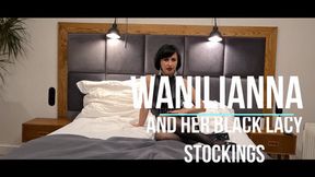 Lacy stockings and my smooth cunt part 1 in 4K
