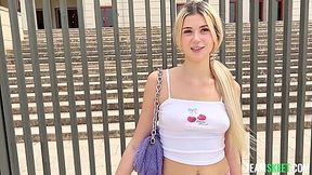 Petite Spanish Blonde Is Desperate For American Cock - Angelique Lapiedra