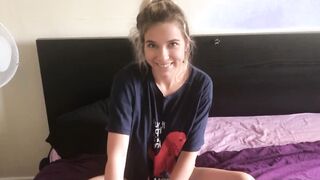 Caught my stepsister-in-law masturbating POV