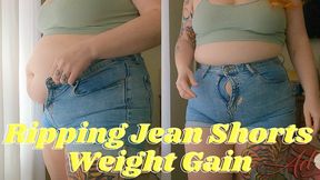 Ripping Jean Shorts Weight Gain GF (mp4)