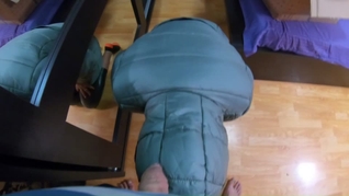 MilfyCalla-preview-A lot of cum on my red shiny and Puffy down Jacket 193