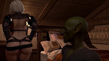 Goblin Pounding Thick Elf Ass Standing