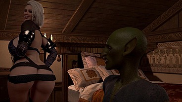 Goblin Pounding Thick Elf Ass Standing