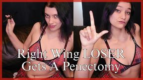Political Conservative LOSER Gets A Penectomy