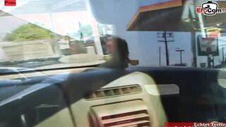 Black haired goddess with crazy hot natural hooters pick up at the street