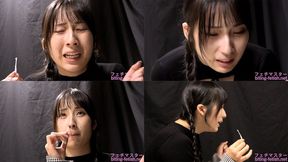 Mino ri Mashiro - CLOSE-UP of Japanese cute girl SNEEZING