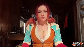 Triss Merigold Rides Hard and Gets Deep Throated - Double Cumshot and Facial POV