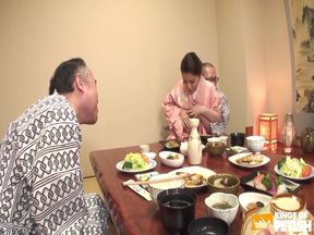 Two Older Men Play with a Japanese Babe and Make Her Squirt