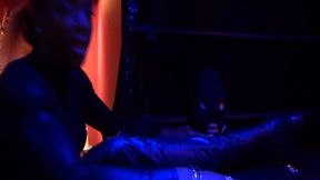 Double domination and humiliation of the box gimp