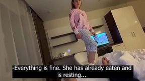 Banging My Stepdad While He's Chatting with His Wife on the Phone