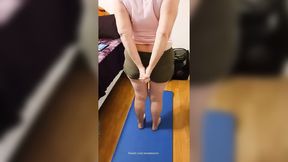 Stretching my sweaty flesh with wicked moves on a tantric tantrum of desire